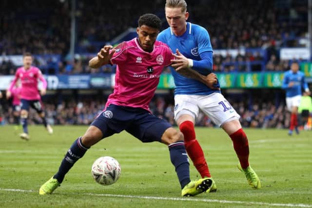 Portsmouth winger Ronan Curtis was involved a freak accident on Wednesday, which led to his finger being chopped off