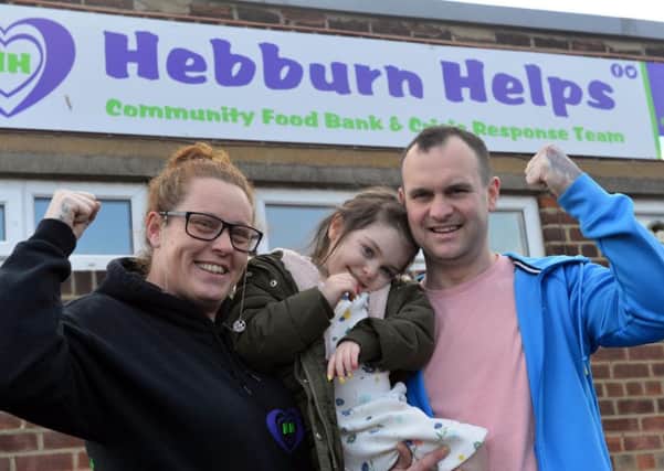 Hebburn Helps' Angie Comerford is to take part in The Three Peaks Challenge with Lyla ODonovan, 6 and father Paul O'Donovan