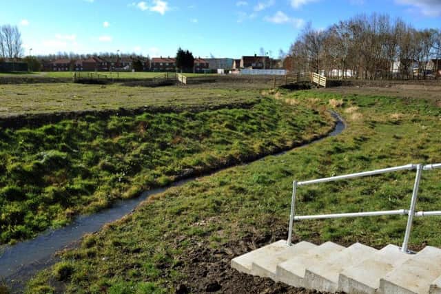 A section of Bede Burn has been opened up as part of the work