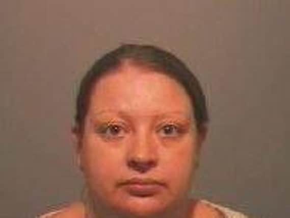 ANorthumbria Police mug shot of crooked Sarah Taylor.