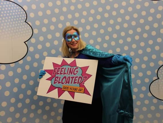 South Shields MP Emma Lewell-Buck dresses as a 'teal hero' to support OvarianCancer Awareness Month.