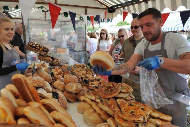 Baked good on sale at a previous visit by the Proper Food and Drink Festival at Bents Park.