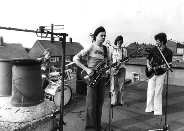 The Wolves rock groyup in action in  August 1976.