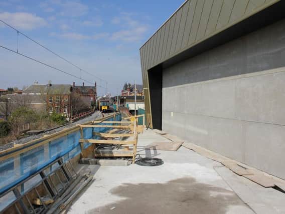 The platform taking shape at the new station