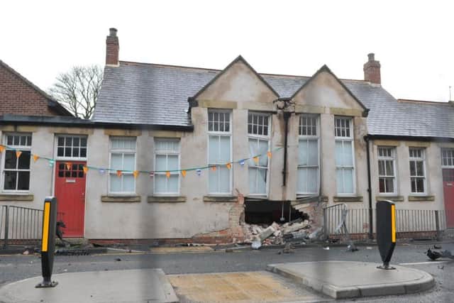 The damage at All Saints Church Hall in Cleadon