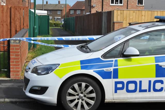 A police cordon was in place around a property on Thames Avenue in Jarrow on Sunday.