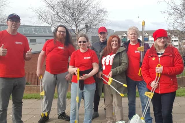 South Shields MP Emma Lewell-Buck, right, with the volunteer group