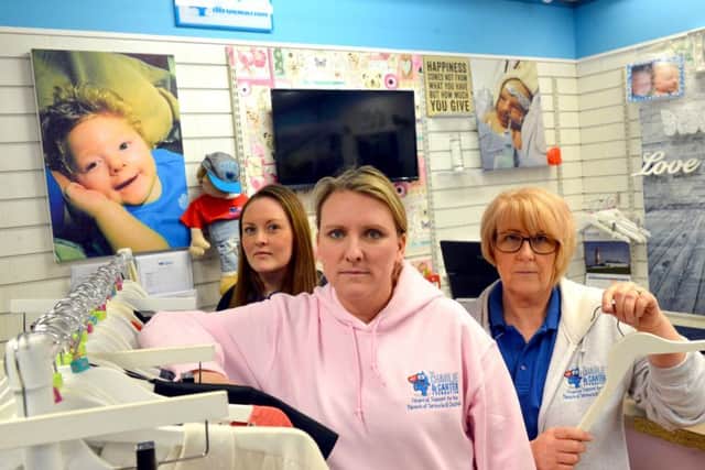 Administrator Kimberley Richardson, charity manager Joanne Nicholson and store manager Jacqueline Stidolph.