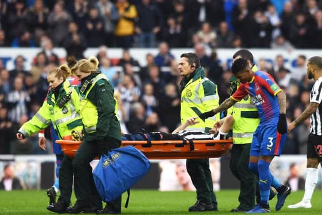 Florian Lejeune is stretchered off.