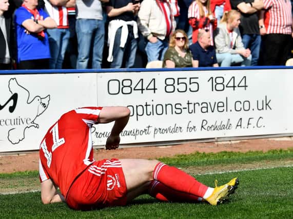 Lynden Gooch suffered a hamstring injury in the dramatic win over Rochdale.