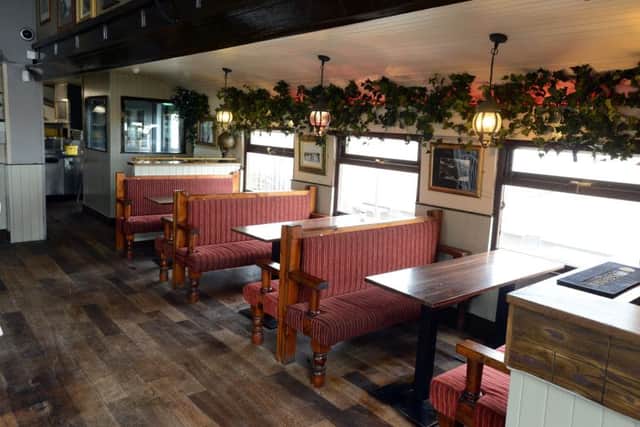 The inside of the Rattler following its refurbishment.
New seating is aimed at giving customers the feel of an old fashioned railway station.