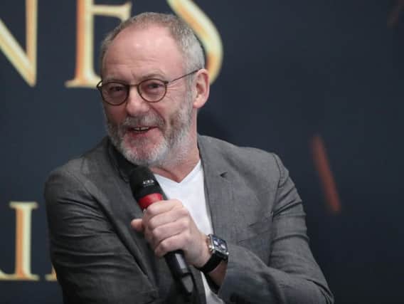Actor Liam Cunningham, who plays Davos Seaworth in Game of Thrones, at the launch of the Game of Thrones touring exhibition at the Titanic Exhibition Centre in Belfast. Picture by: Liam McBurney/PA Wire