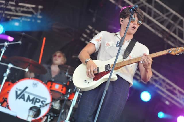 The Vamps on the stage.