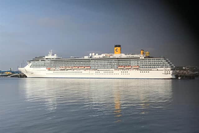 Costa Mediterranea berthed at the Port of Tyne's Northumbrian Quay.