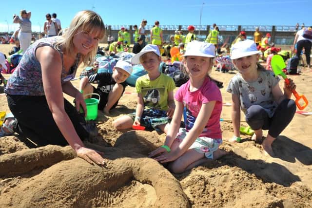 Westoe Crown pupils during last year's Sandcastle Challenge