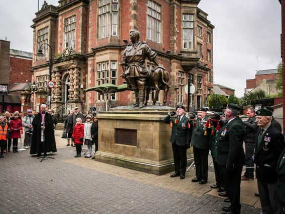 A previous Anzac Day memorial service in South Shields