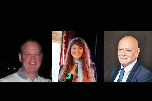 (L-R) Neil Hickman, Rhiannon Curtis, and Jo Amar