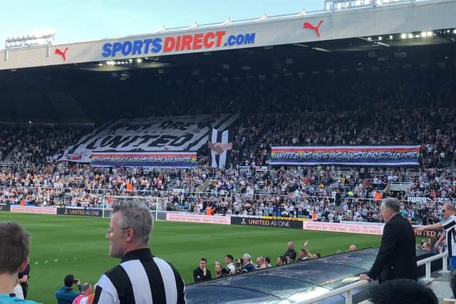 Newcastle United fans unveiled a stunning display against Southampton