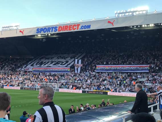 Newcastle United fans unveiled a stunning display against Southampton
