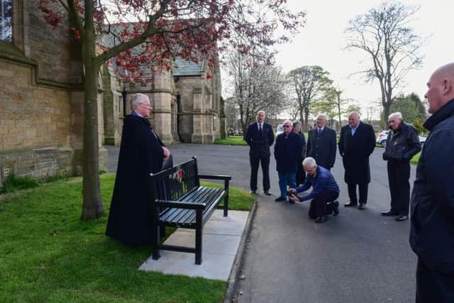 A new memorial bench was unveiled and dedicated in Harton Cemetery, South Shields, after funds were raised by South Shields Freemasons.