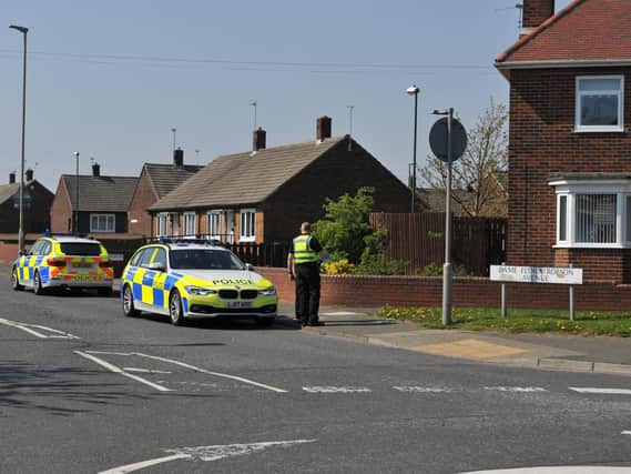 Police on the scene of a suspected car accident in Wenlock Road, South Shields.