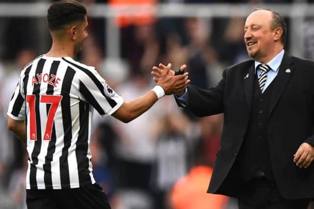 Ayoze Perez and Rafa Benitez.