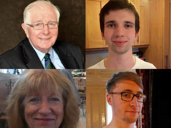 Top (l-r): Alan Kerr (Labour Party), Aidan Smith (Liberal Democrats)
Bottom (l-r): Marian Elizabeth Stead (Independent), Matthew George McKenna (Green Party)