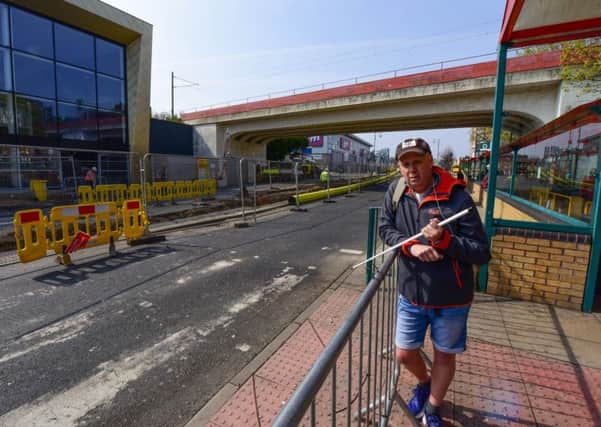 Peter Bennetts of the RNIB, concerned about traffic changes in Kepple Street, South Shields