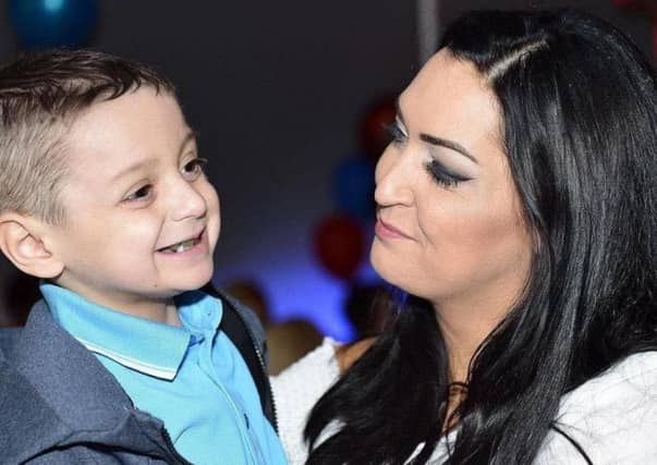 Bradley Lowery and mum Gemma pictured together at his sixth birthday party.