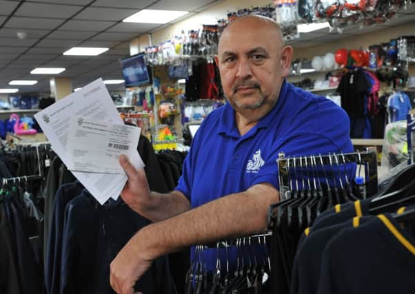 Business owner Ahmed Khan, disputing business rates with South Tyneside Council.