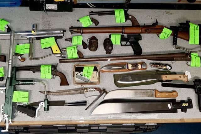 Some of the weapons siezed by police nationally