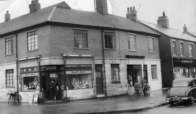 Wenlock Road shops in December 1955.