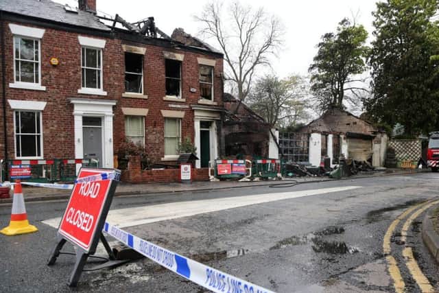 The devastation after the blaze