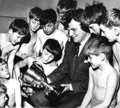 Alan Forrest, chairman of South Shields United Swimming Club, before club members took part in the club's annual gala at Derby Street Baths in  October 1965 .