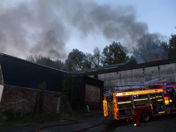 Firefighters have tackled a blaze at a scaffolding company in Bill Quay.
Image by Tyne and Wear Fire and Rescue Service.