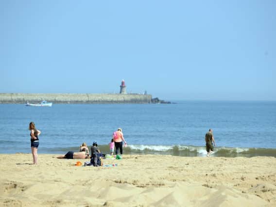 Blue skies and golden sands at South Shields earlier this month.