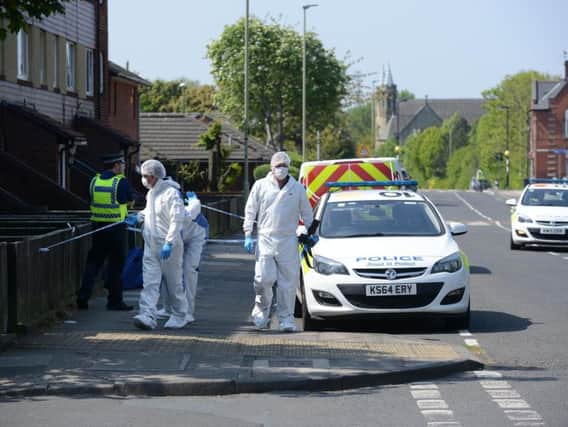 Forensics and police in High Street, Jarrow, earlier this week.