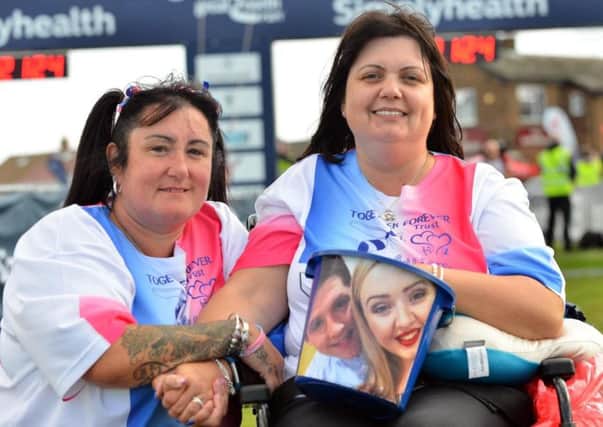 Caroline Curry, left, and Lisa Rutherford did the Great North Run 2018 to raise funds for the Chloe and Liam Together Forever Trust, named in memory of their son and daughter.