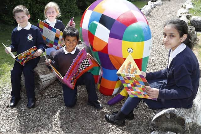 There will be 115 little Elmer sculptures designed by school children