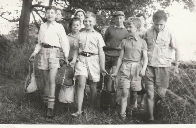 Scouts photographed at Westhall Scout Campsite, Whitburn in or around 1962.