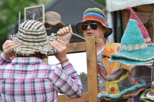 Checking out the craft stalls