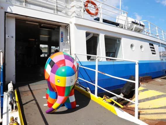 Elmer the Patchwork Elephant at Shields Ferry.