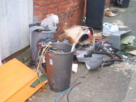 Waste dumped in Leighton Street