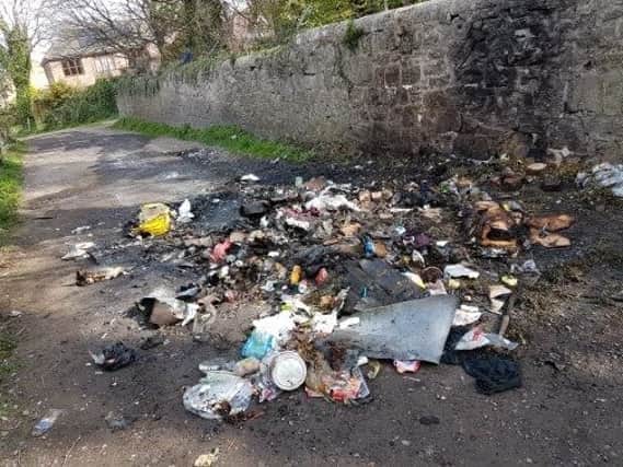 Rubbish dumped in the Cleadon Hills area in April