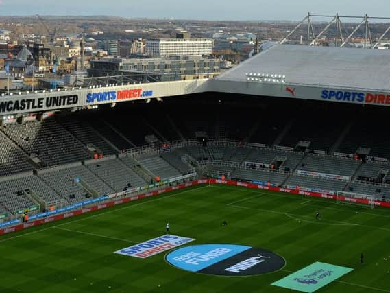 NEWCASTLE UPON TYNE, ENGLAND - NOVEMBER 25: General view inside the stadium prior to the Premier League match between Newcastle United and Watford at St. James Park on November 25, 2017 in Newcastle upon Tyne, England.  (Photo by Mark Runnacles/Getty Images)