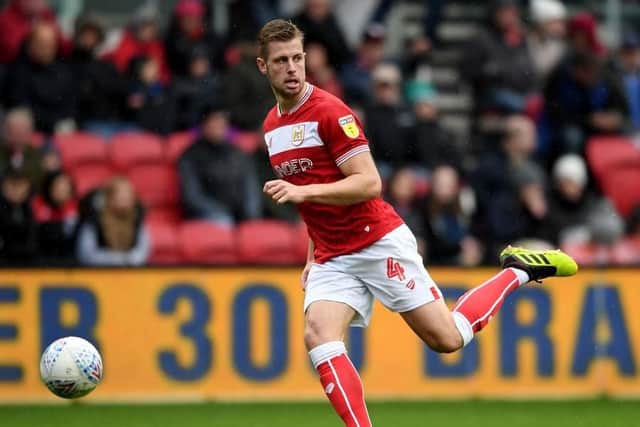 Adam Webster of Bristol City with the ball during the Sky Bet Championship match between Bristol City and Stoke City at Ashton Gate on October 27, 2018 in Bristol, England. (Photo by Alex Davidson/Getty Images)