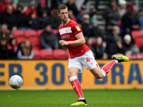 Adam Webster of Bristol City with the ball during the Sky Bet Championship match between Bristol City and Stoke City at Ashton Gate on October 27, 2018 in Bristol, England. (Photo by Alex Davidson/Getty Images)