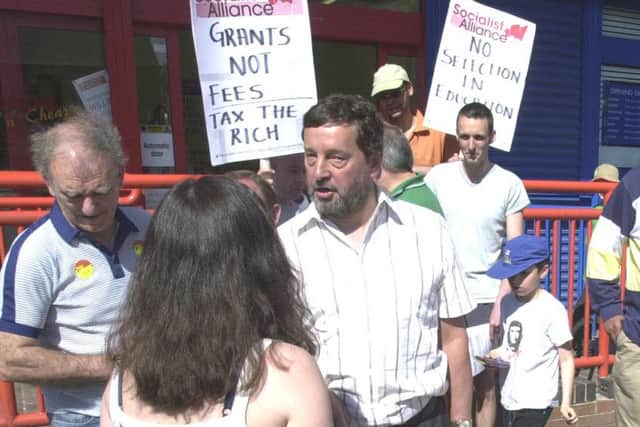 David Blunkett out among the shoppers at Firth Park on the start of his election campaing.