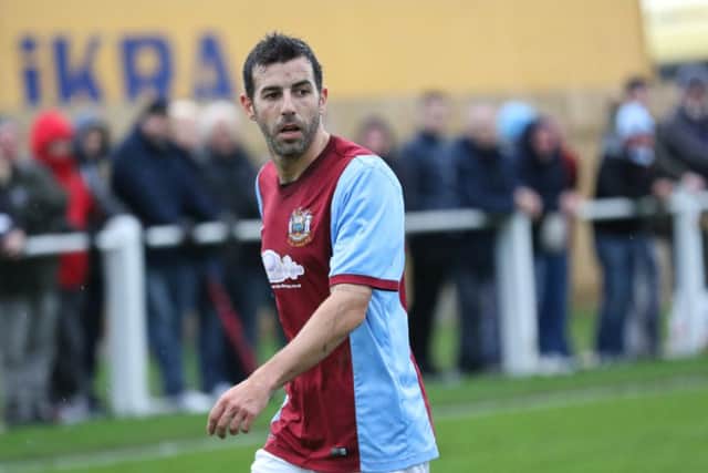 Julio Arca now plays football semi-professionally, for South Shields. Image by Peter Talbot.
