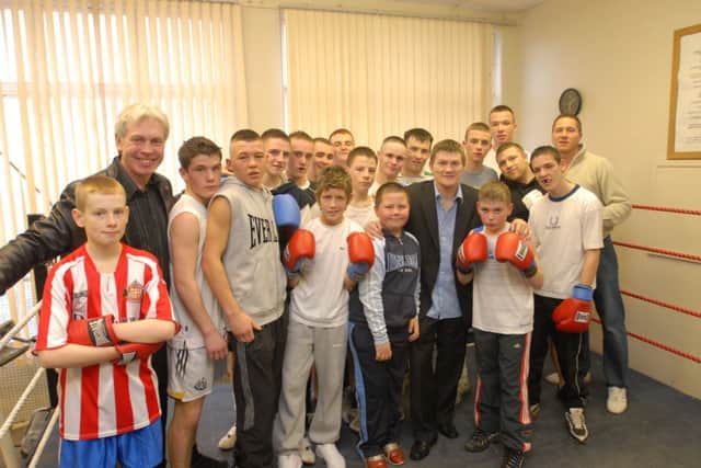 Former boxing world champion Ricky Hatton on a visit to Bilton Hall in 2007.
